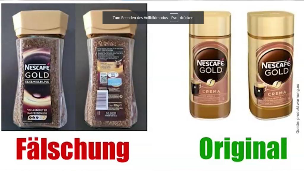 Eine Dose, die der alten Verpackung ähnelt sowie das Original.