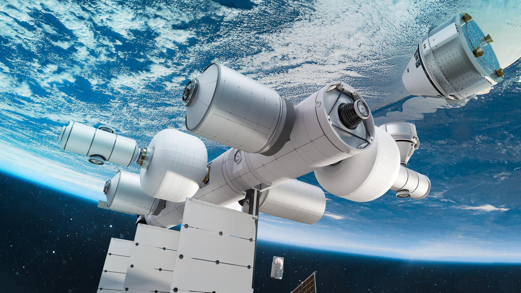 Ansicht des Orbital Reef von unten