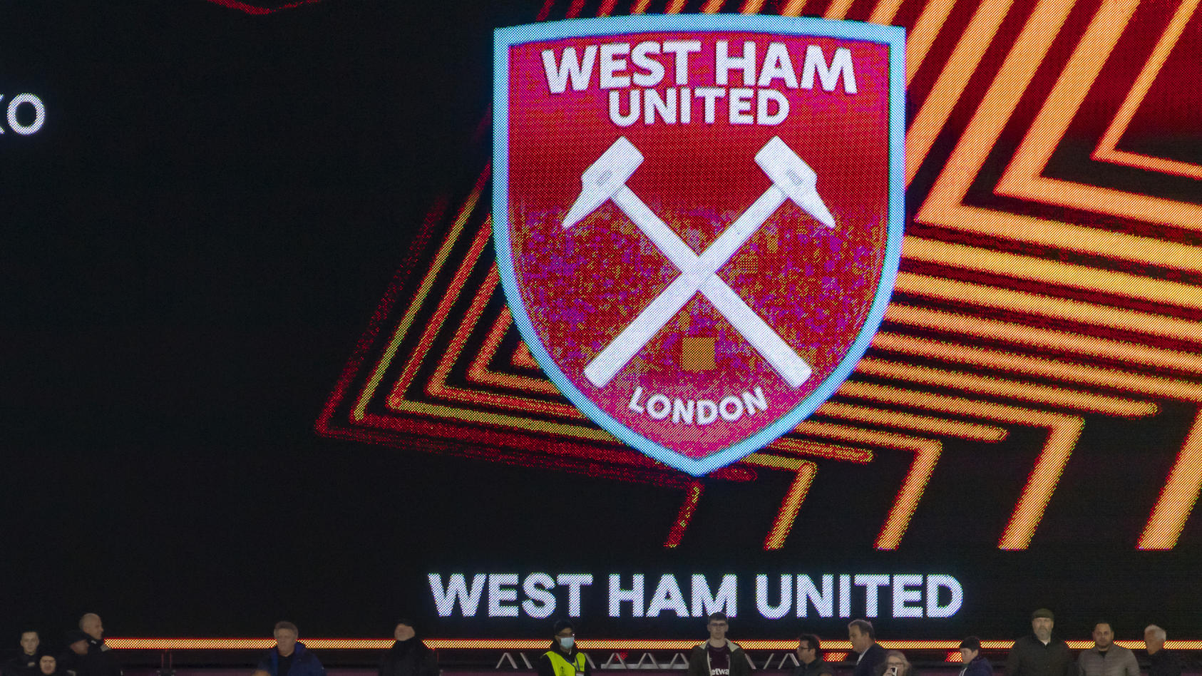 West Ham team is announced during the UEFA 2021 Europa League match between West Ham United and SK Rapid Wien, London Stadium, Group H, match 2. September 30th 2021, Credit:ANTHONY_STANLEY / Avalon