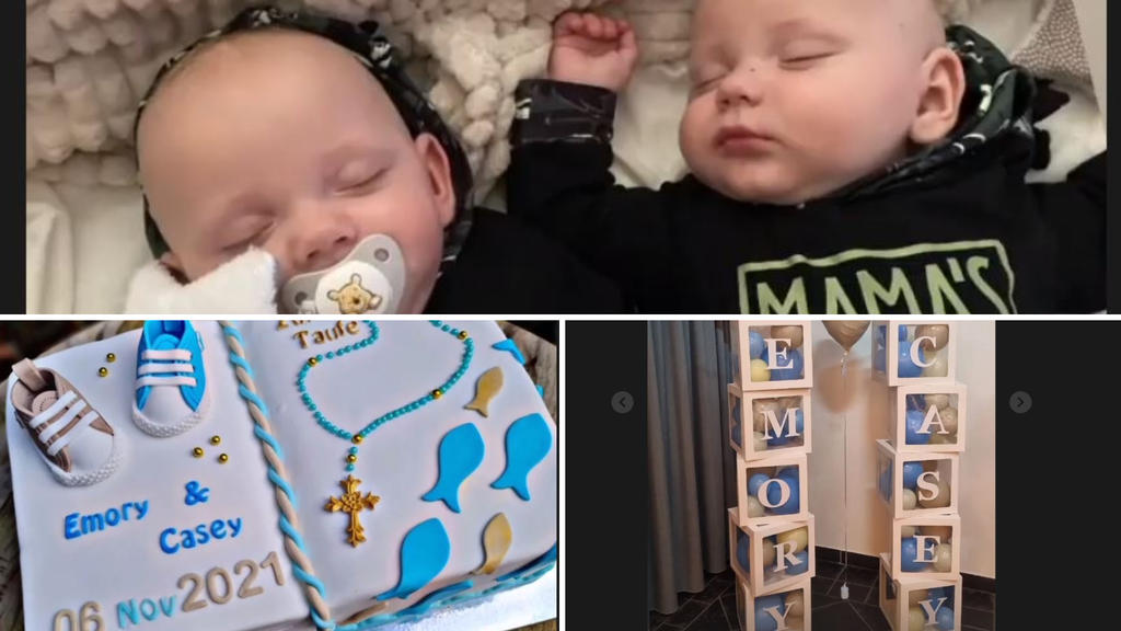 Emory und Casey Wollny wurden am 6. November 2021 getauft.