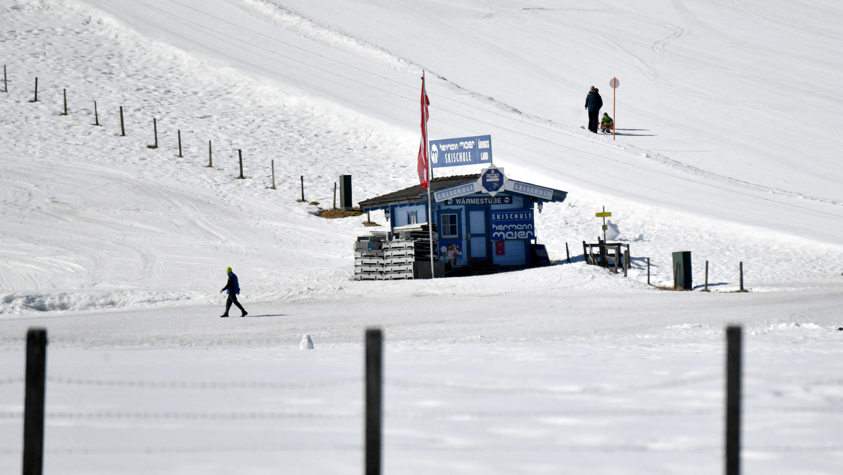 Skipiste in Flachau, Österreich