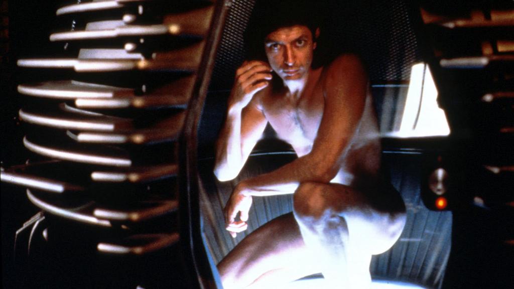 Vor der Mutation ein echter Hingucker: Jeff Goldblum 1986 als Seth Brundle in „Die Fliege“.