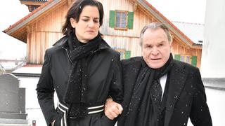 Fritz Wepper mit Susanne Kellermann / Gedenkgottesdienst für Siegfried Rauch / Kirche / Gedenken / Gemeinde Habach bei Murnau / 19.03.2018 *** Fritz Wepper with Susanne Kellermann Memorial Service for Siegfried Rauch Church Commemoration Gemeinde Habach near Murnau 19 03 2018  