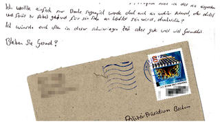 Inhaftierter schreibt Brief an Bochumer Polizeipräsidium.