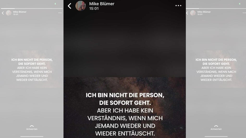 Mikes Status bei WhatsApp