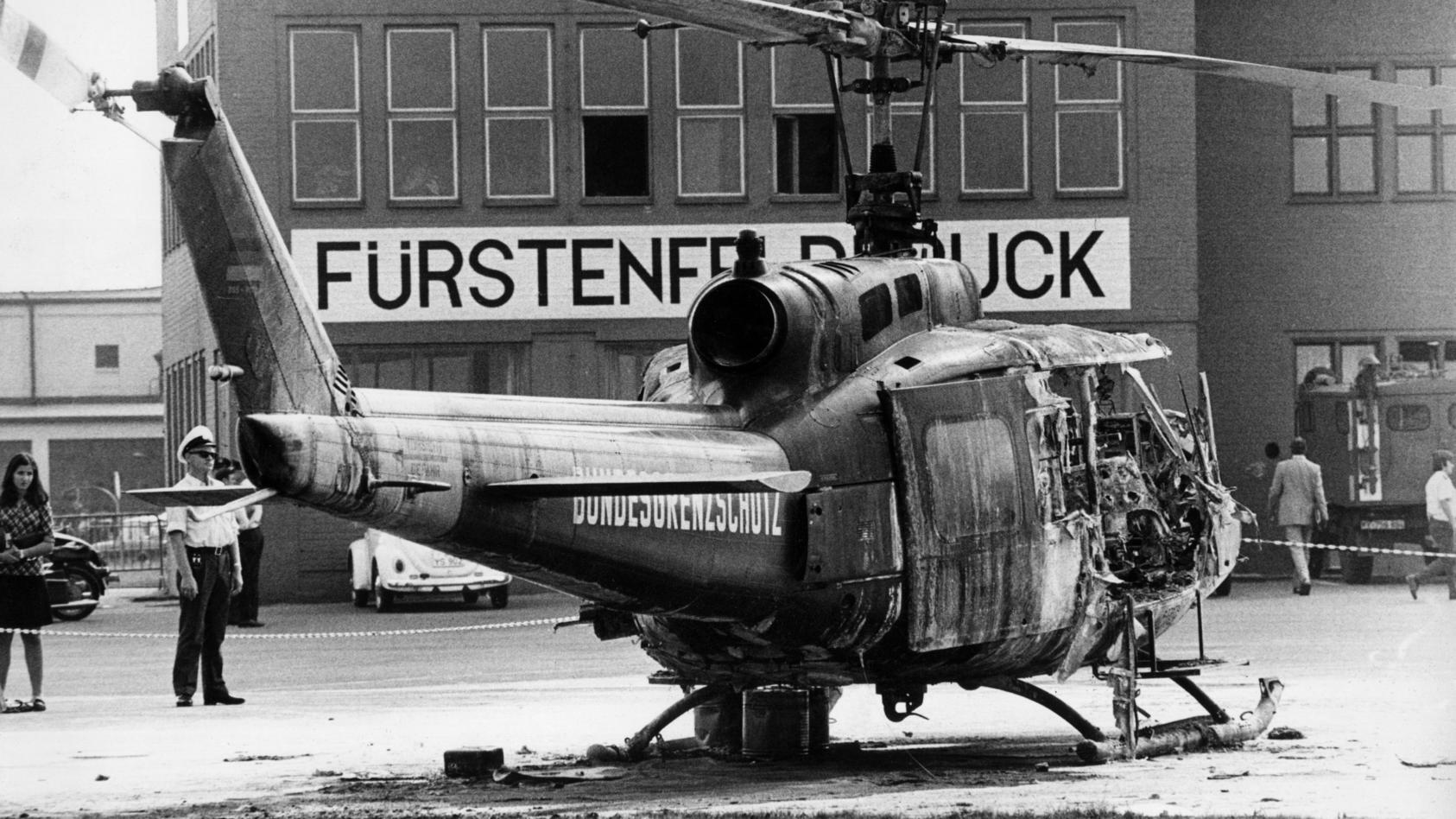 Olympia 1972: Ein zerstörter Hubschrauber