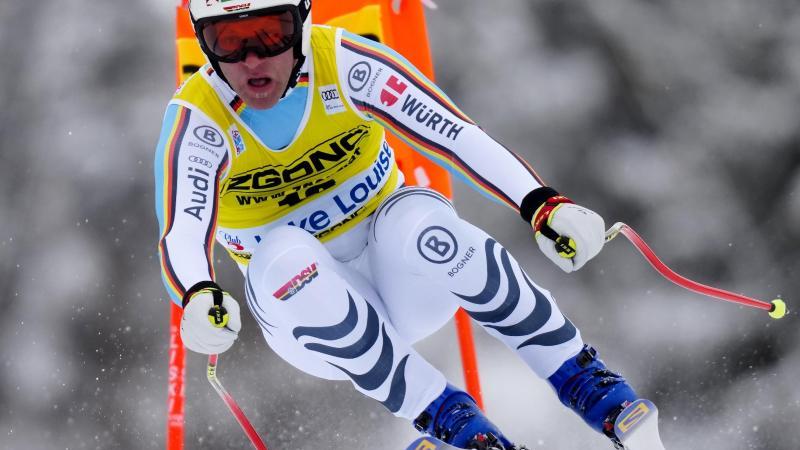 Skirennfahrer Romed Baumann hat die Olympia-Norm für Peking erfüllt. Foto: Frank Gunn/The Canadian Press/AP/dpa