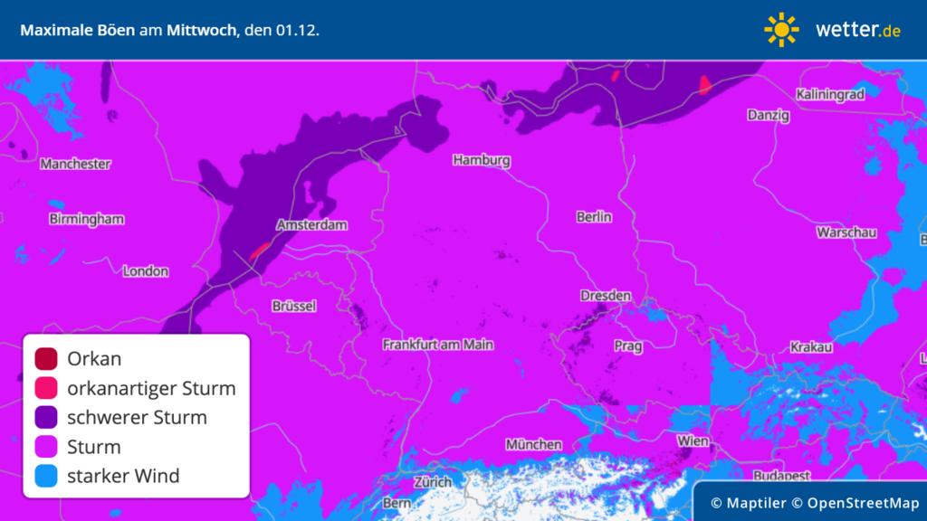 Der Winteranfang kommt mit Sturm daher.