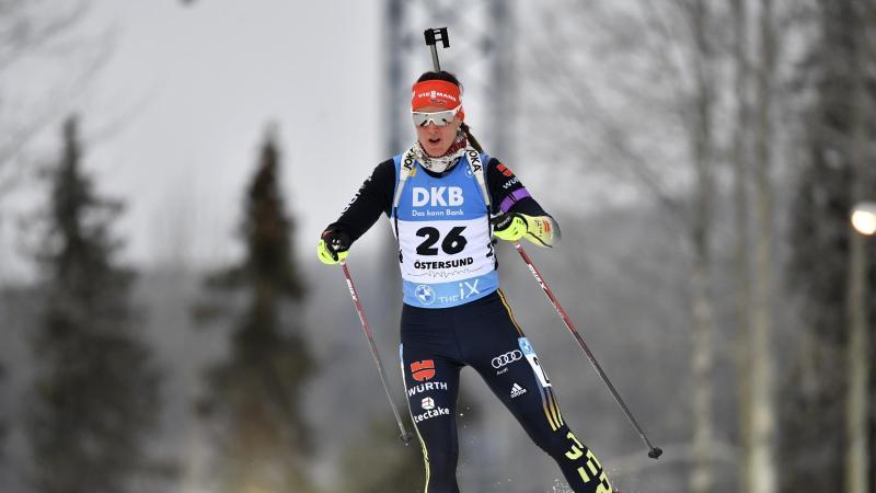 Ihr Fokus liegt auf den Olympischen Spielen: Denise Herrmann. Foto: Anders Wiklund/TT NEWS AGENCY/AP/dpa/Archivbild