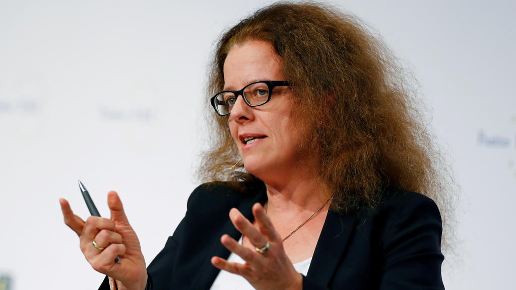 FILE PHOTO: Isabel Schnabel, then member of the German advisory board of economic experts, at the Old Opera house in Frankfurt, Germany November 22, 2019. REUTERS/Ralph Orlowski/File Photo