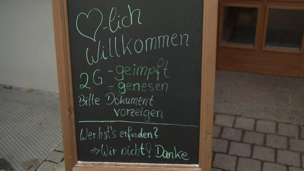 Bösingen Tafel vor Restaurant