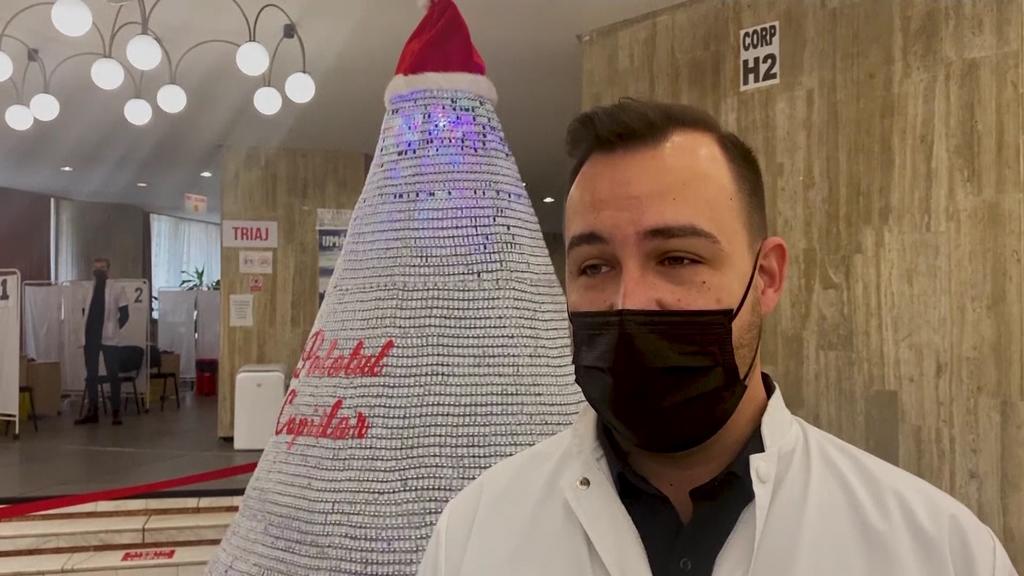 Dr. Radu Cristian, Leiter des Impfzentrums in Bukarest