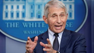 FILE PHOTO: Dr. Anthony Fauci speaks about the Omicron coronavirus variant during a press briefing at the White House in Washington, U.S., December 1, 2021. REUTERS/Kevin Lamarque/File Photo