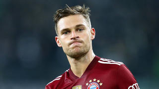  27.10.2021, Fussball DFB Pokal 2021/2022, 2. Runde, Borussia Mönchengladbach - FC Bayern München, im Borussia-Park Mönchengladbach. Joshua Kimmich Bayern München enttäuscht ***DFL and DFB regulations prohibit any use of photographs as image sequences and/or quasi-video.*** *** 27 10 2021, Football DFB Pokal 2021 2022, 2 Round, Borussia Mönchengladbach FC Bayern Munich, at Borussia Park Mönchengladbach Joshua Kimmich Bayern Munich disappointed DFL and DFB regulations prohibit any use of photographs as image sequences and or quasi video