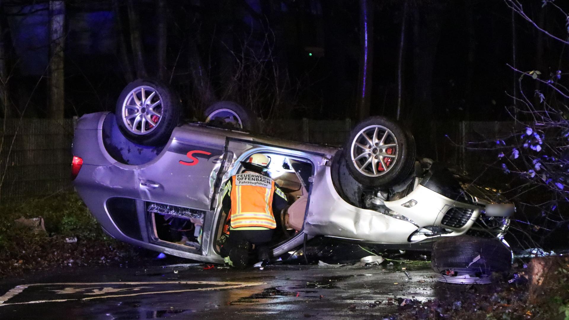Porsche-Unfall in Offenbach