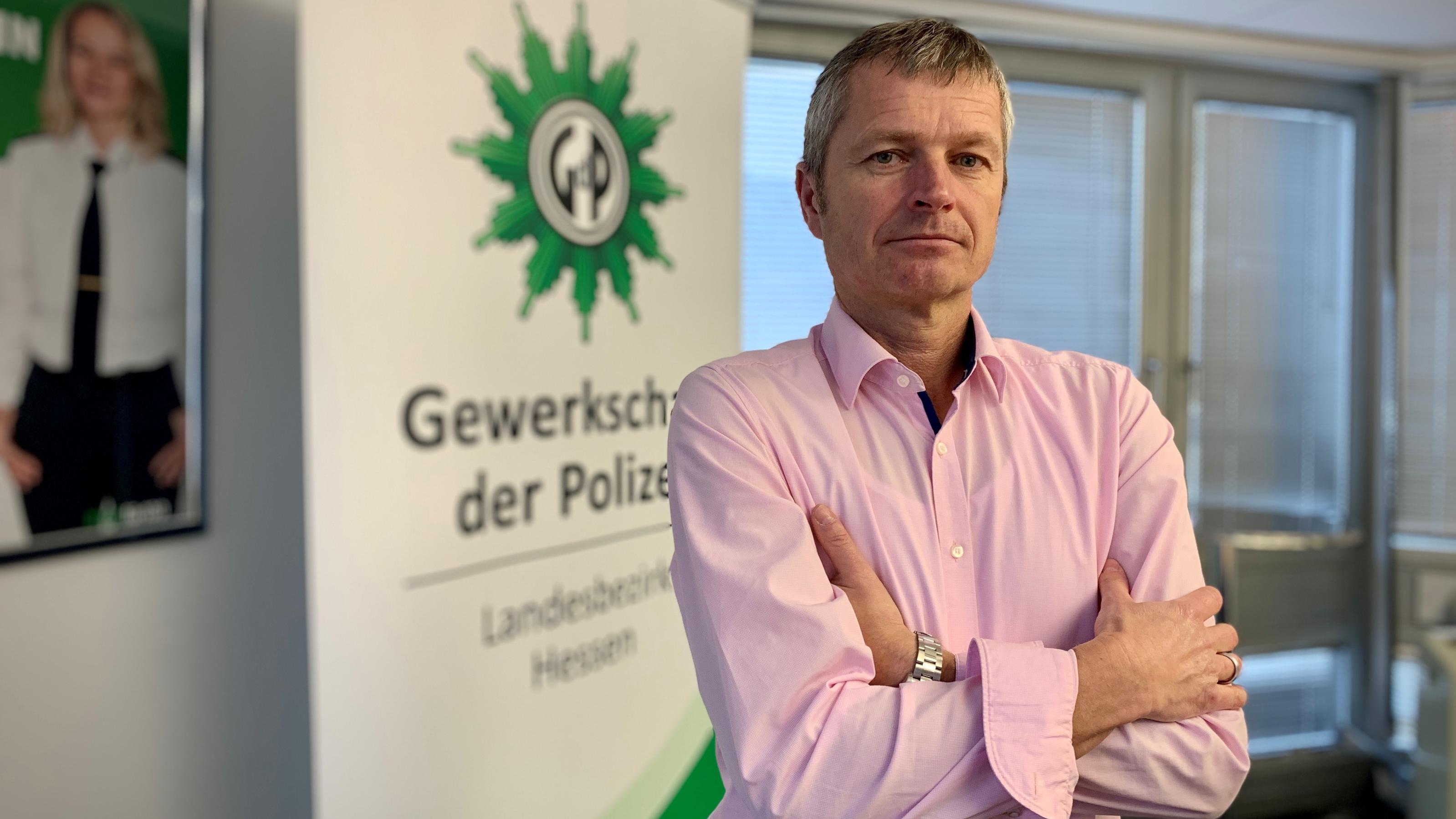Jens Mohrherr ist Vorsitzender der Gewerkschaft der Polizei in Hessen.