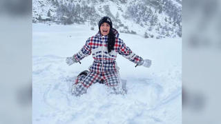Amira Pocher im Schnee