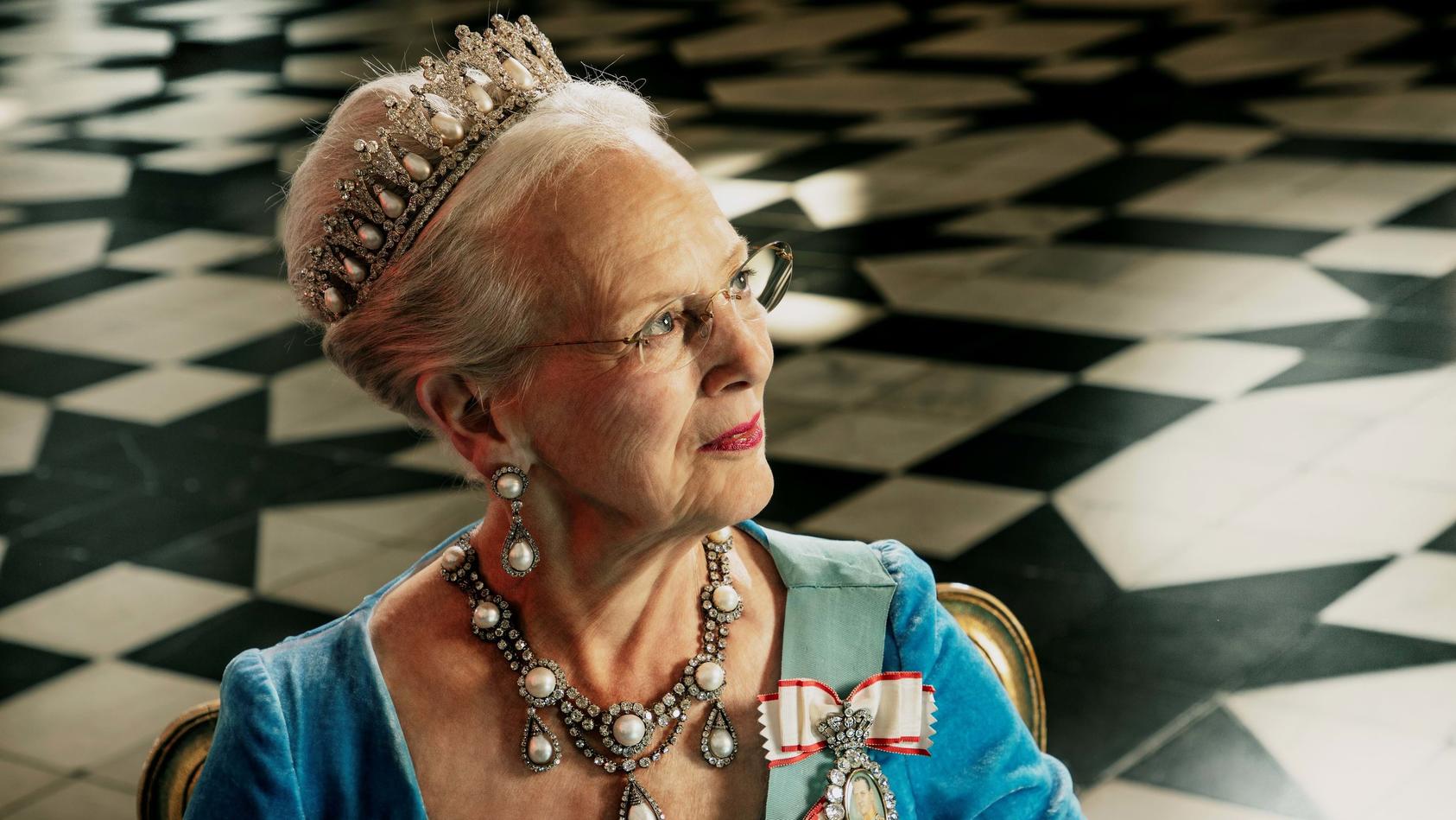 2022, Dänemark, Kopenhagen: Offizielles Porträt von Königin Margrethe II. von Dänemark, das anlässlich ihres 50. Thronjubiläums