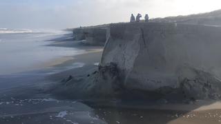 Langeoog: Abbruchkante am Strand