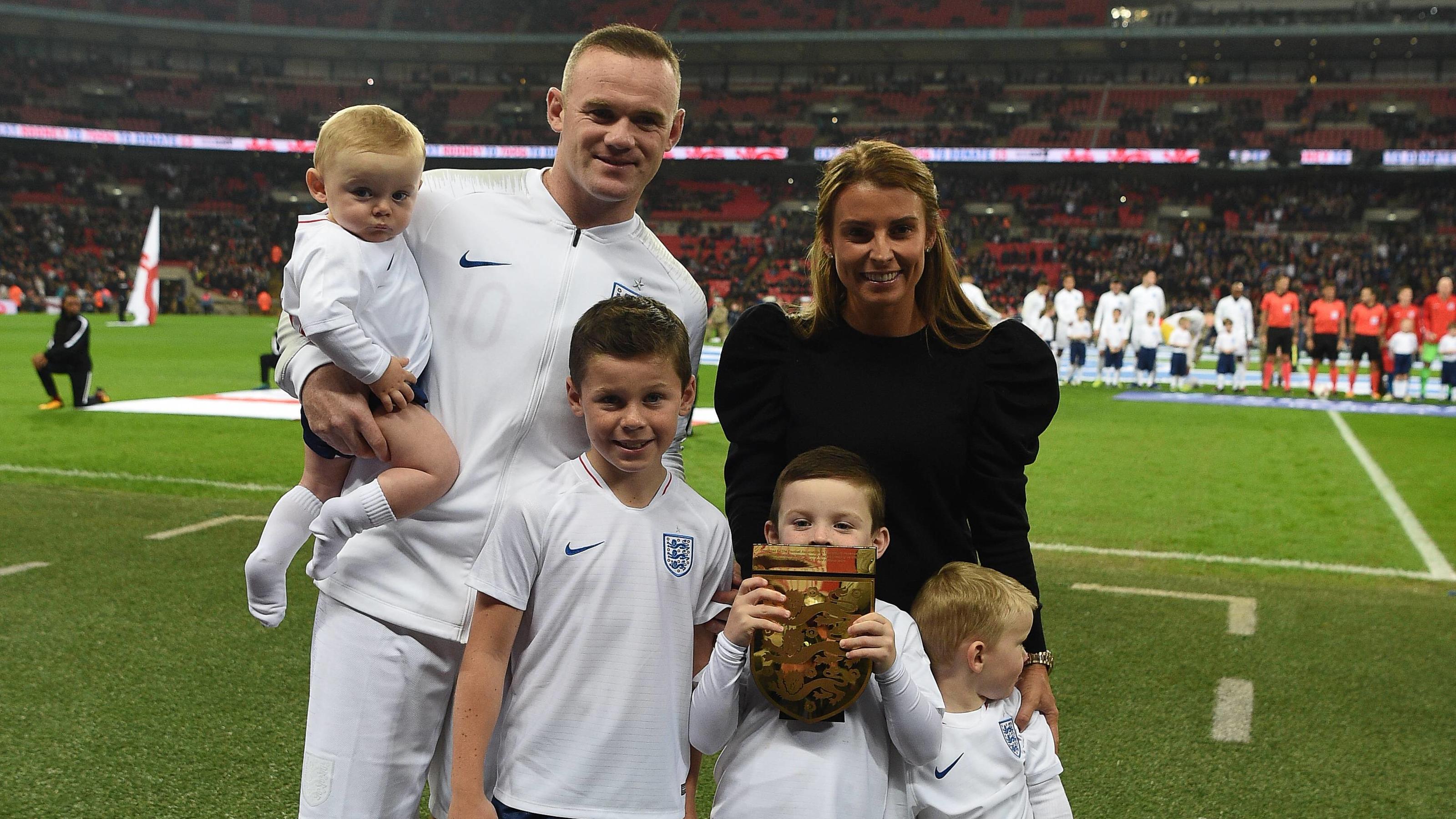 Wayne Rooney und die ganze Familie.
