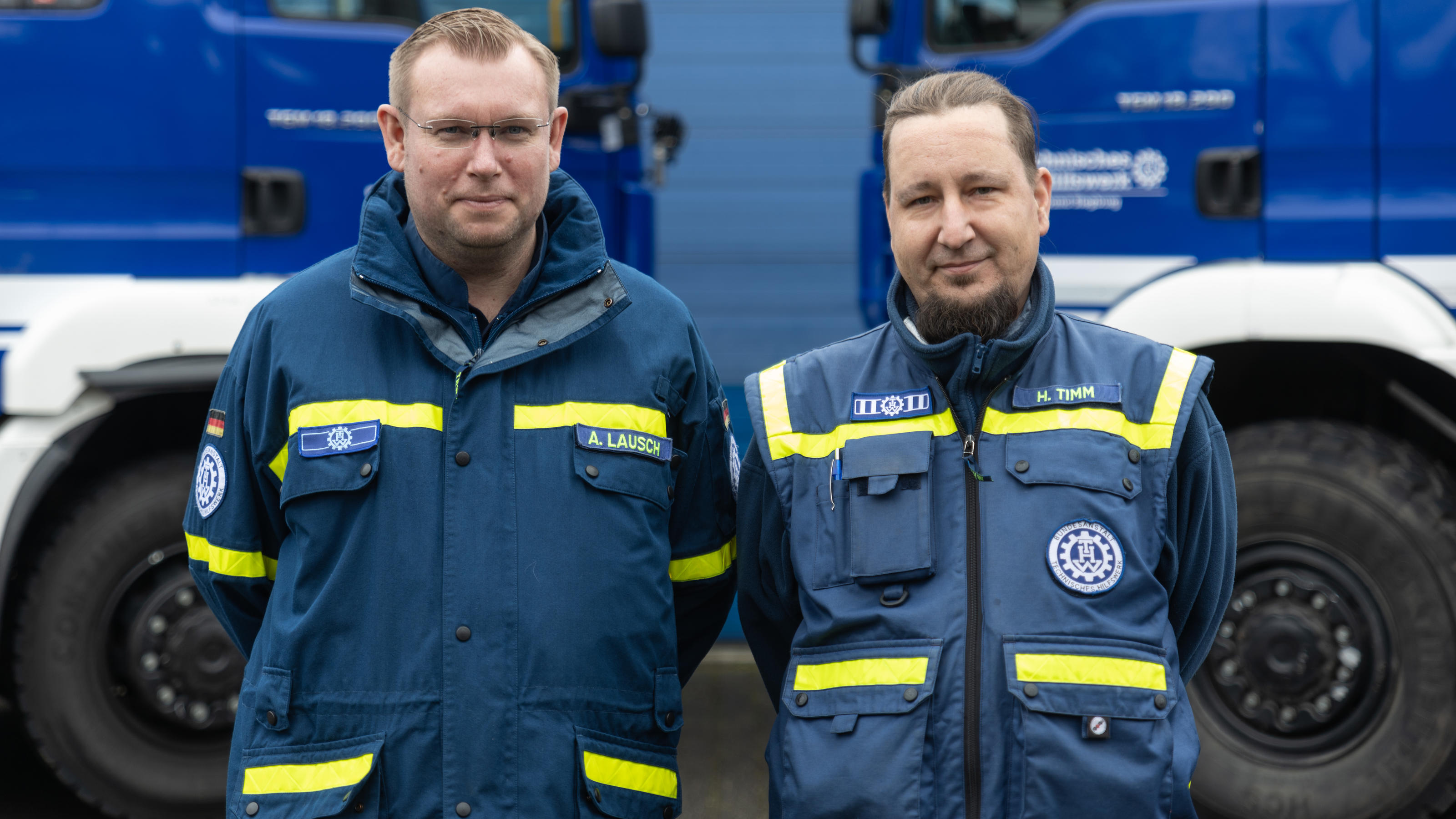 Axel Lausch und Helge Timm aus dem Ortsverband Norderstedt sind mit im Team.