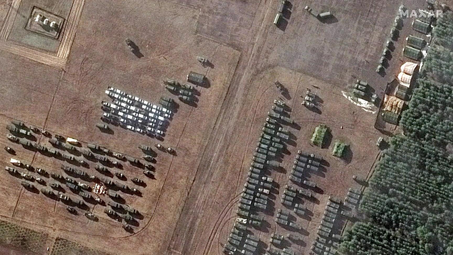 Bilder eines russischen Militärlagers in Belarus, nahe der ukrainischen Grenze