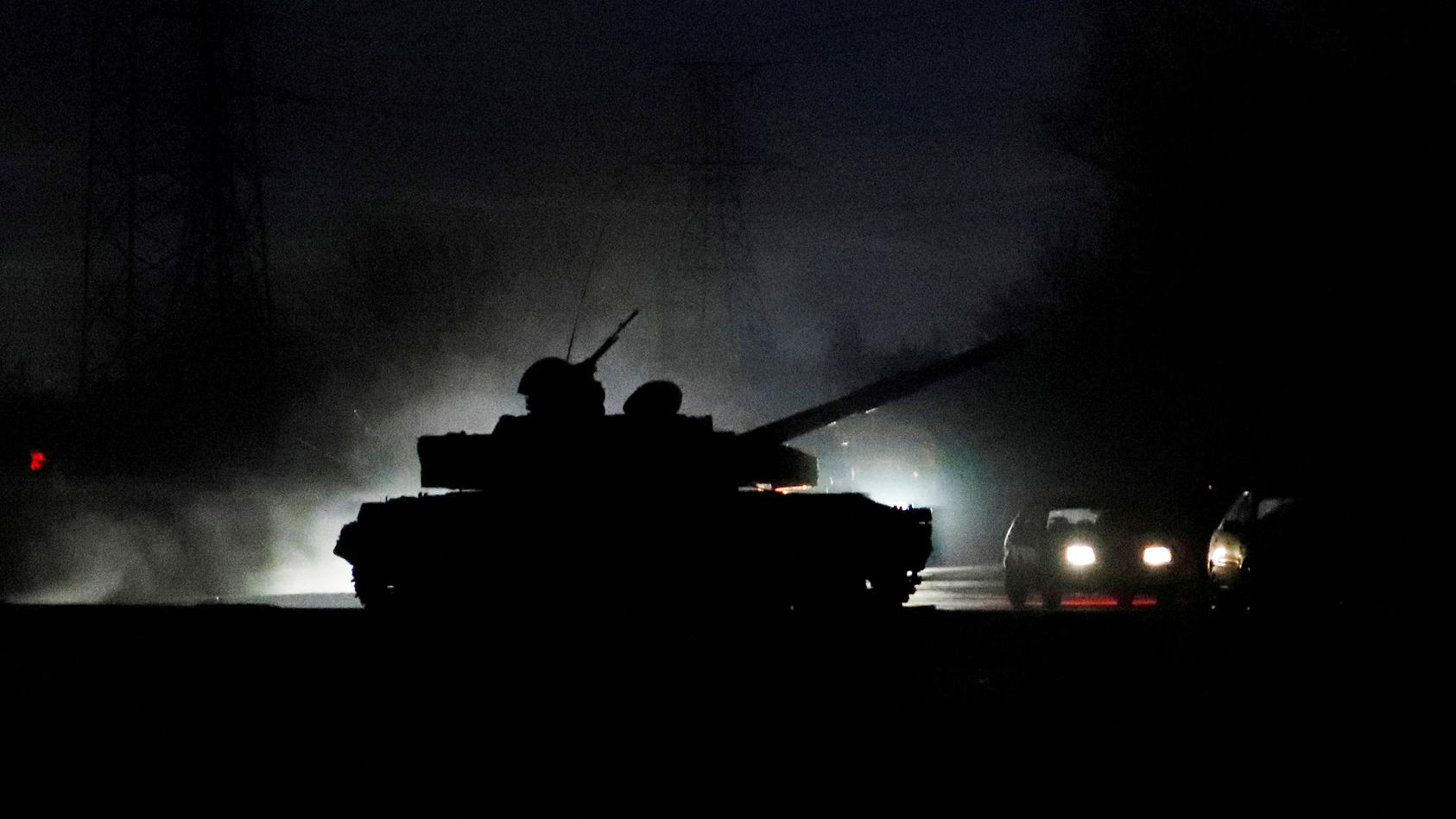 Ein Panzer im Osten der Ukraine