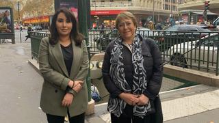 Prinzessin Latifa und UN-Menschenrechtskommissarin Michelle Bachelet in Paris.