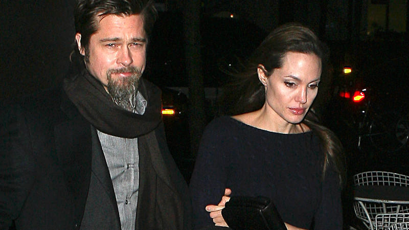 Angelina Jolie and Brad Pitt seen going out to dinner at Alto restaurant in NYC.