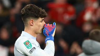 Soccer Football - Carabao Cup Final - Chelsea v Liverpool - Wembley Stadium, London, Britain - February 27, 2022  Chelsea's Kepa Arrizabalaga looks dejected after the match REUTERS/David Klein