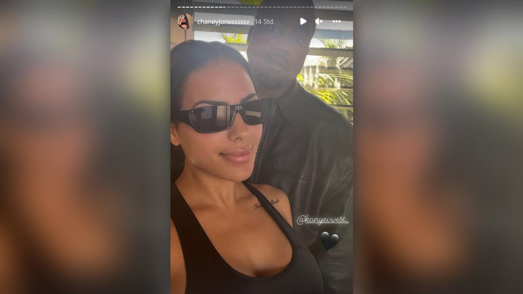 Chaney Jones und Kanye West scheinen sich prächtig zu verstehen.