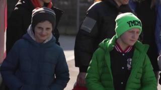 Die Geflüchteten Mütter mit ihren Kindern sind jetzt in Sicherheit.