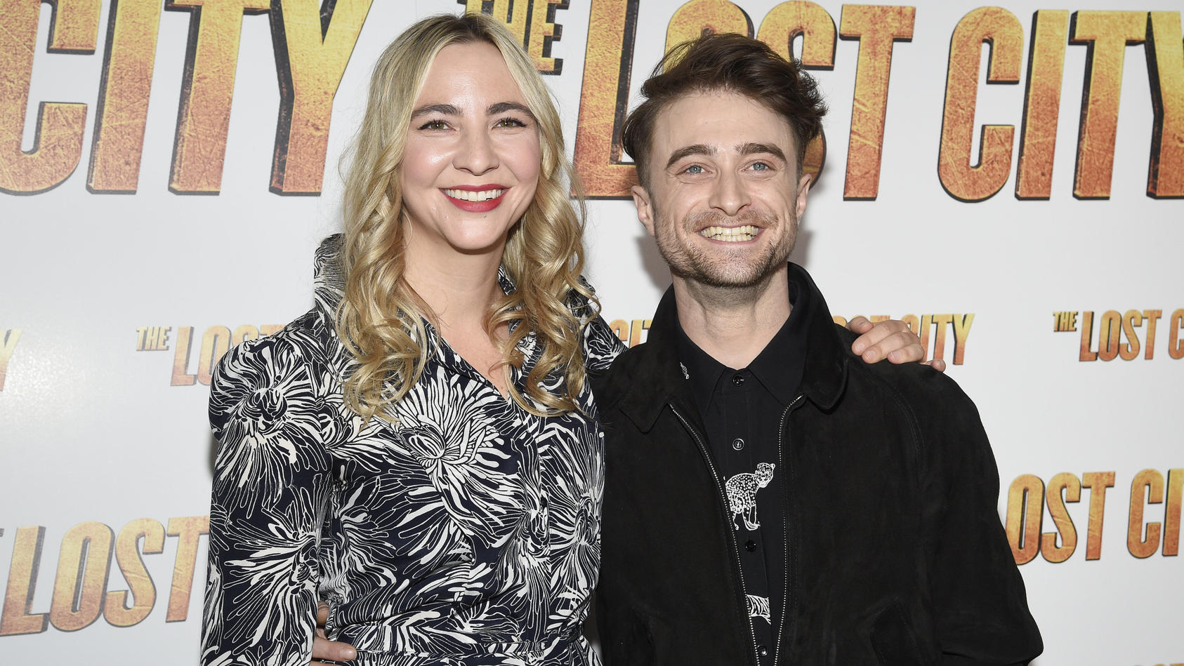 Actors Daniel Radcliffe, right, and girlfriend Erin Darke attend the special screening of "The Lost City," at The Whitby Hotel on Monday, March 14, 2022, in New York. (Photo by Evan Agostini/Invision/AP)