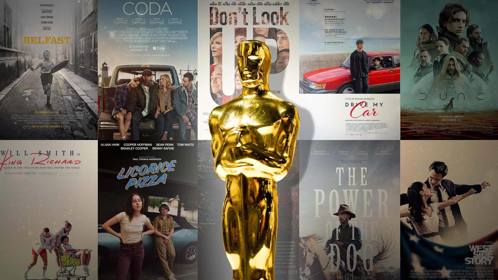 Die zehn Filme, die in der Kategorie "Bester Film" ins Oscar-Rennen gehen, online sehen