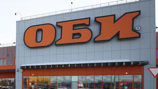 An outside view of an OBI store. The German home improvement chain OBI has announced the suspension of its operations in Russia