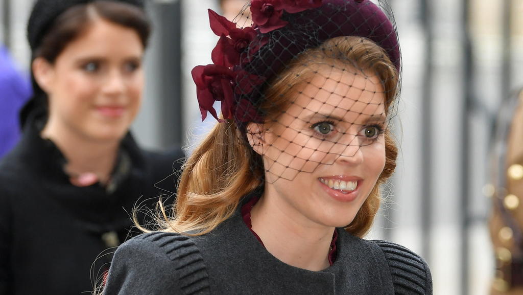 Britain's Princess Beatrice arrives at a service of thanksgiving for late Prince Philip, Duke of Edinburgh, at Westminster Abbey in London, Britain, March 29, 2022. REUTERS/Toby Melville