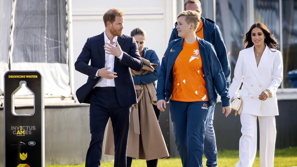THE HAGUE - The Duke and Duchess of Sussex, Prince Harry and his wife, Meghan Markle, on the Yellow Carpet ahead of the Invictus Games. The Invictus Games will take place from 16 to 22 April 2022 at the Zuiderpark and are intended for military perso