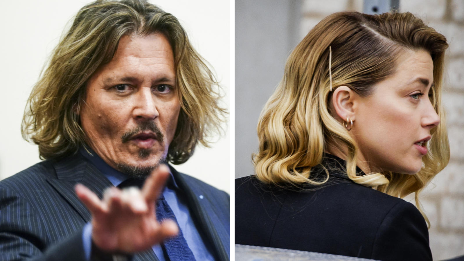 Johnny Depp und Amber Heard im Prozesssaal