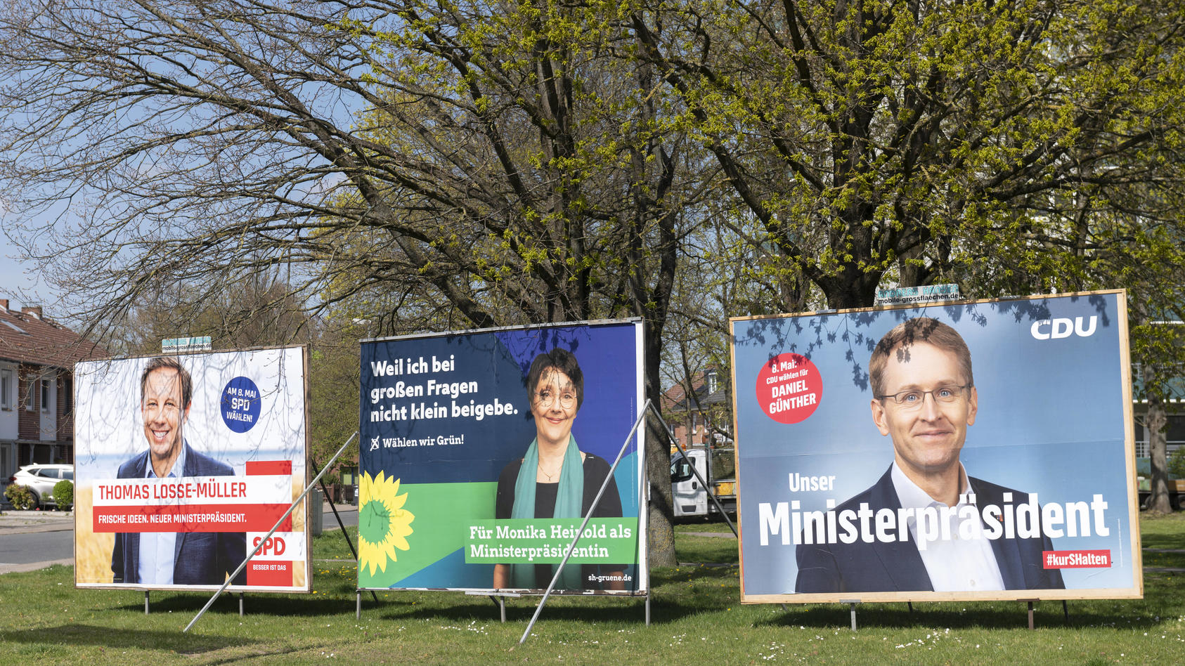  Lauenburg/Elbe, Schleswig-Holstein, Germany 25th April 2022 Election posters for the upcoming Schleswig-Holstein state parliament elections due to be held on the 8th of May. Poster for the candidate to be Minister-president, the so-called Spitzenkan