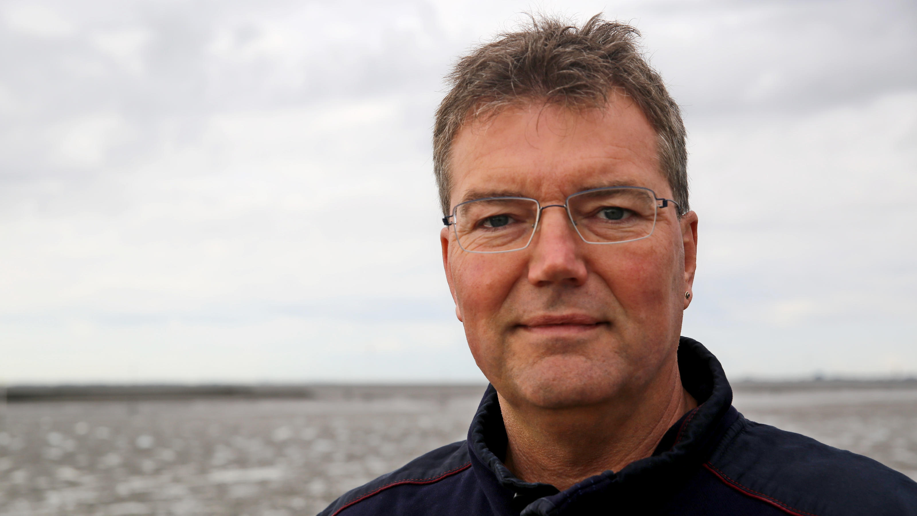 In seinem Element an der Nordsee: Spitzenkandidat Lars Harms (57)