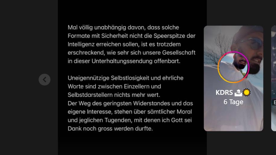 Jan Leyk holt auf seinem Instagram-Account sehr weit aus, um die Ereignisse ins rechte Licht zu rücken