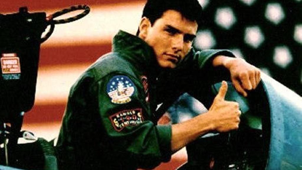 TOM CRUISE in the 1986 film ' Top Gun 'Supplied by WENN(WENN does not claim any Copyright or License in the attached material. Any downloading fees charged by WENN are for WENN's services only, and do not, nor are they intended to, convey to the user