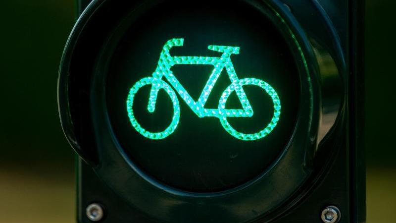 Eine Fahrradampel zeigt Grün. Foto: Monika Skolimowska/dpa-Zentralbild/dpa/Symbolbild