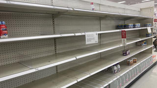 View of empty shelves at a Target as a baby formula shortage hits the USA as a recall due to contamination at Abbott Nutrition in February hits consumers