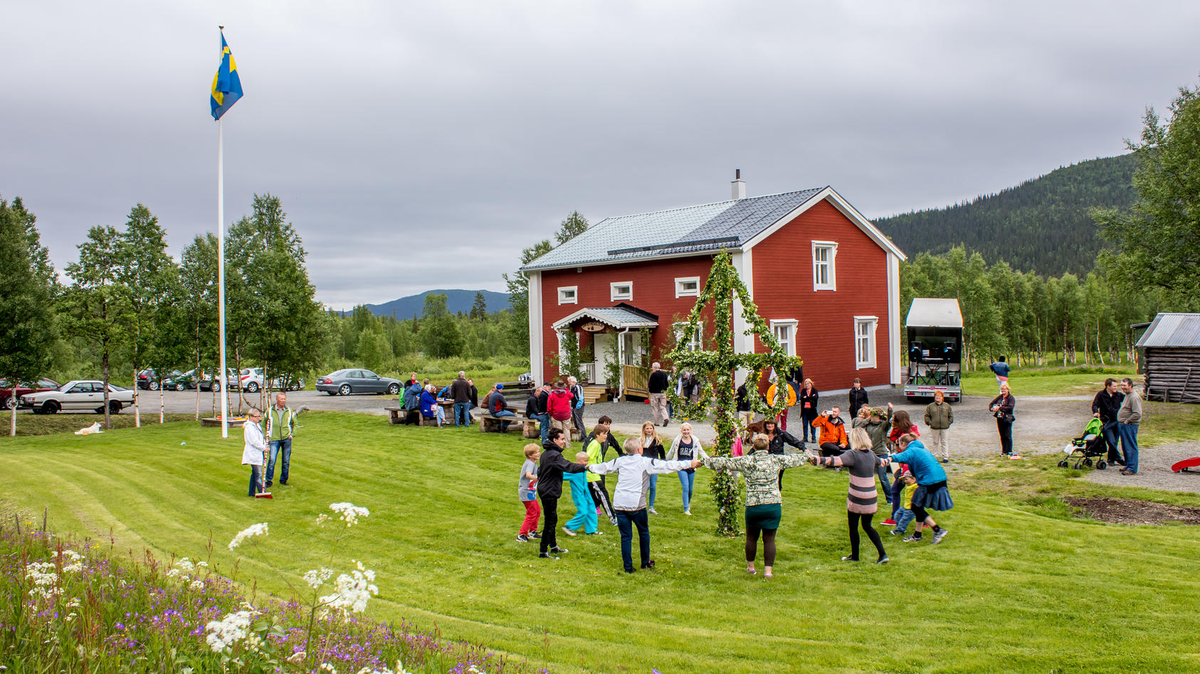 Ein Familienfest in Schweden.