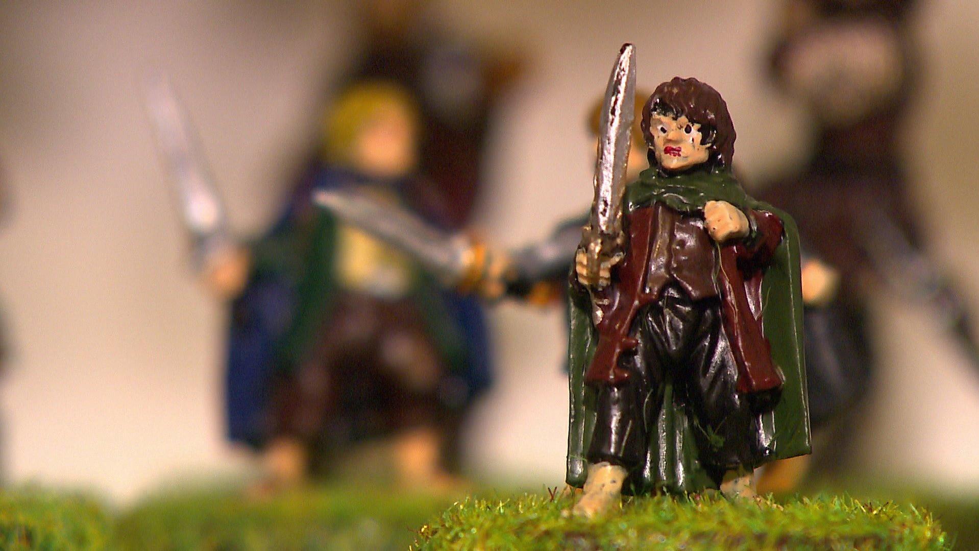 Frodo aus Herr der Ringe als Miniaturfigur.