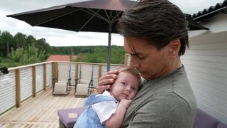 Marcus Schenkenberg mit seinem Sohn