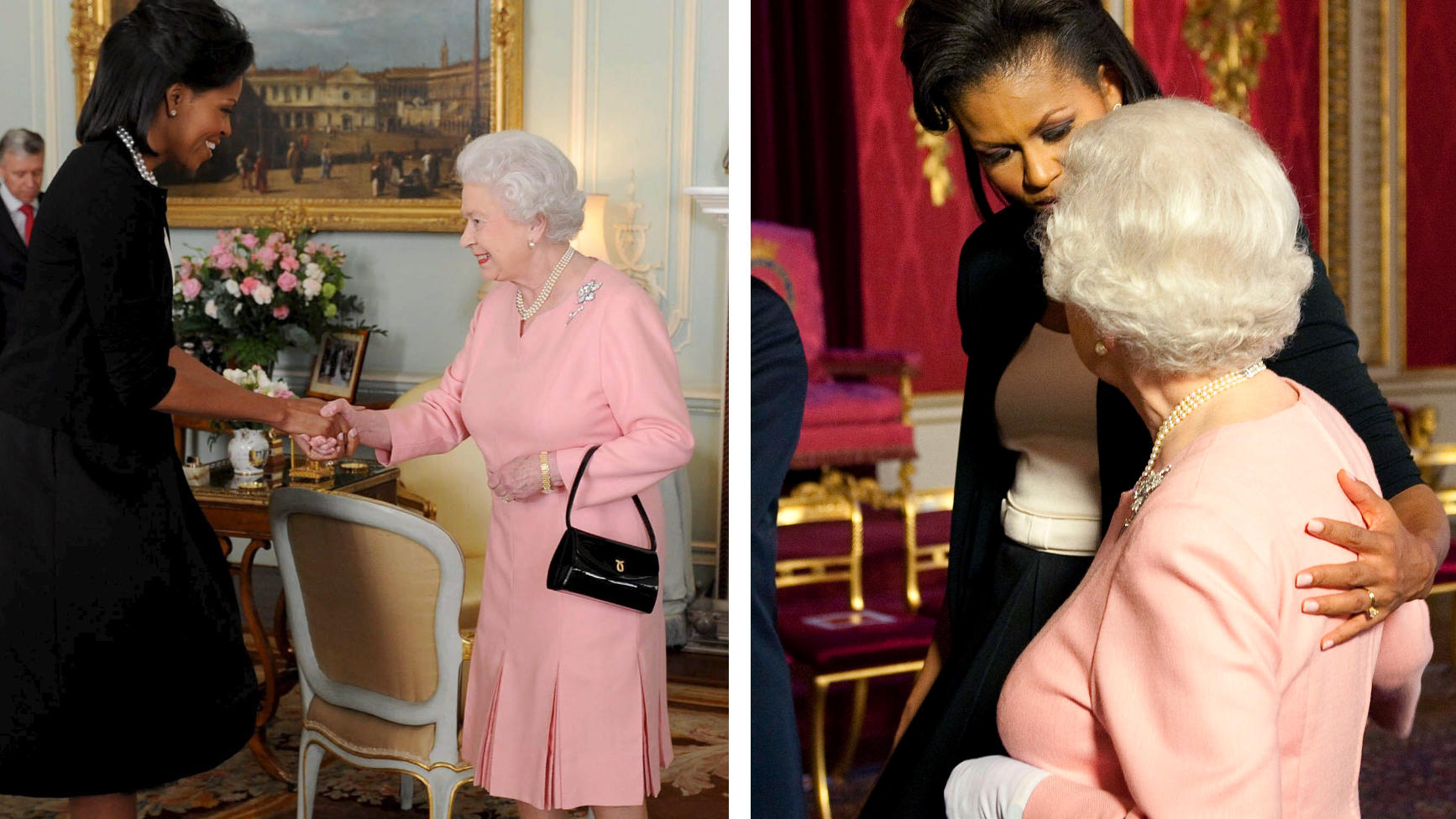 2009 ging Michelle Obama etwas zu sehr auf Tuchfühlung mit der Queen.