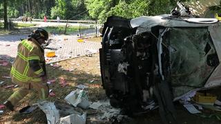 In Stollberg (Sachsen) ereignete sich am Freitag ein Massen-Crash mit elf Verletzten.