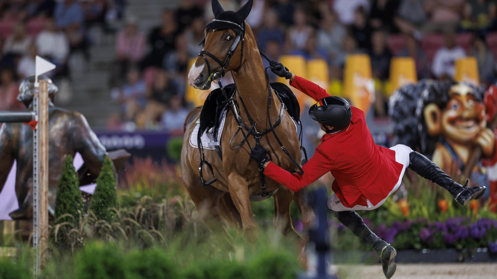 Sport Bilder des Tages HERNING - ECCO FEI World Championships 2022, HERNING - ECCO FEI World Championships 2022 THIEME Andre GER, DSP Chakaria FEI World Jumping Championship - Individual - Second Competition - Round 2 Agria FEI World Jumping Champion